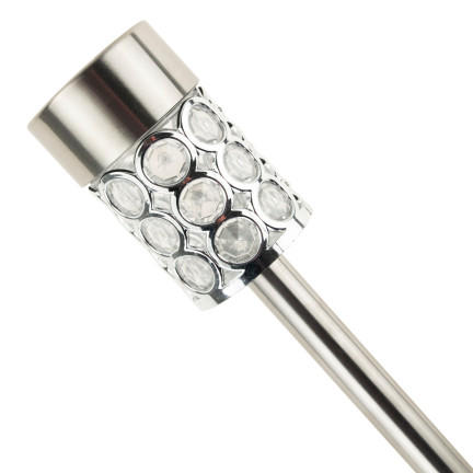 TG55965-1 solární zapichovací lampa, glamour, stříbrná, s krystalky, zahradní sloupek