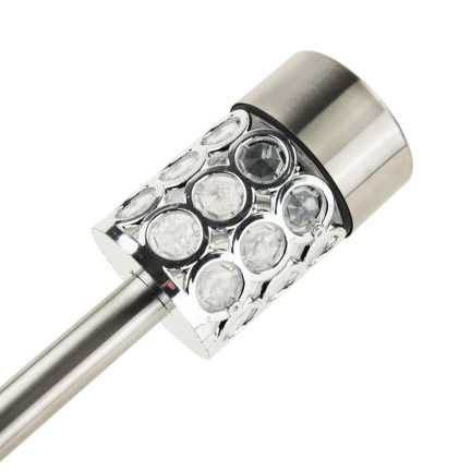 TG55965-1 solární zapichovací lampa, glamour, stříbrná, s krystalky, zahradní sloupek