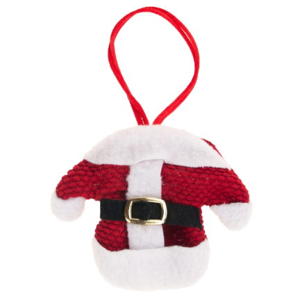 Pouzdro na příbory, vánoční obal, stolní dekorace, obleček pro Santa Clause, červené, sada 6 ks.
