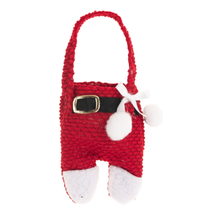 Pouzdro na příbory, vánoční obal, stolní dekorace, obleček pro Santa Clause, červené, sada 6 ks.