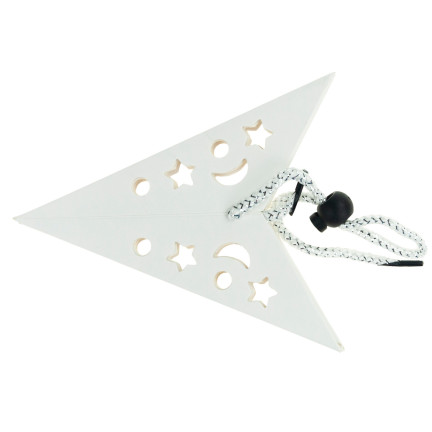 TG59706-1 skládací vánoční hvězda, papírová 3D vitrážová dekorace s prolamovaným vzorem, okno 45 cm