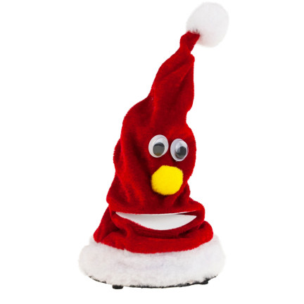 TG59735 čepice Santa Clause, hrající, tančící, vtipná, vánoční