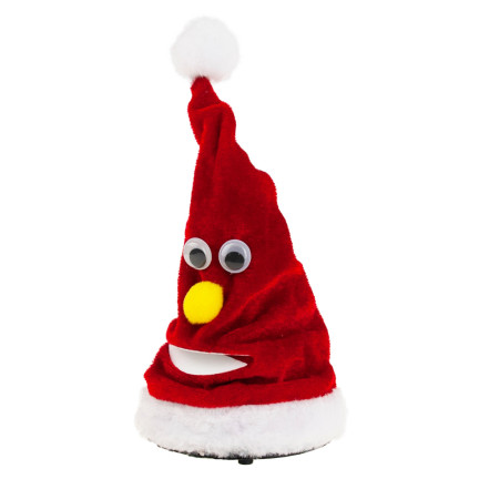 TG59735 čepice Santa Clause, hrající, tančící, vtipná, vánoční