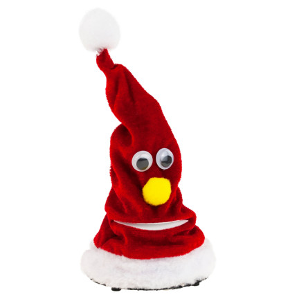 TG59735 čepice Santa Clause, hrající, tančící, vtipná, vánoční
