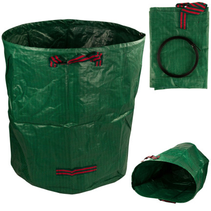 Tm-00315 zahradní pytel 120 l, velký koš na listí a odpad s uchy, multifunkční