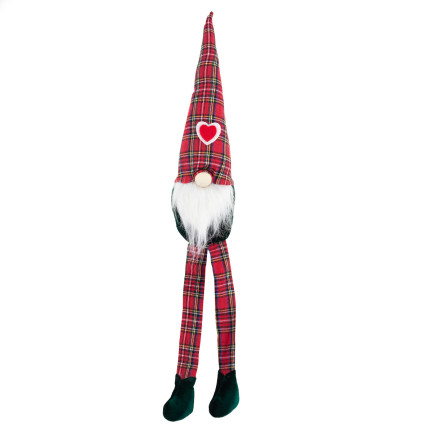 TG63095 vánoční skřítek pod stromeček, trpaslík, gnóm, Santa Claus, velký, 67 cm, ozdoba, dárek