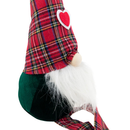 TG63095 vánoční skřítek pod stromeček, trpaslík, gnóm, Santa Claus, velký, 67 cm, ozdoba, dárek