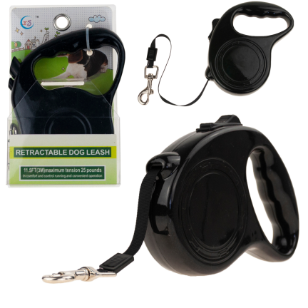 TG63398 automatický vodítko pro psy a kočky, 3 m, páska 11 kg, roztažitelné, Flexy