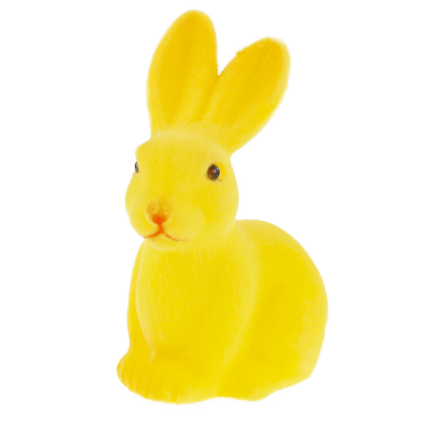 TG63605-10 velurový zajíček, velikonoční králíček, ozdoba na velikonoční aranžmá, velká, 15,5 cm