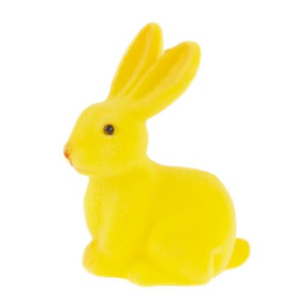 TG63605-10 velurový zajíček, velikonoční králíček, ozdoba na velikonoční aranžmá, velká, 15,5 cm