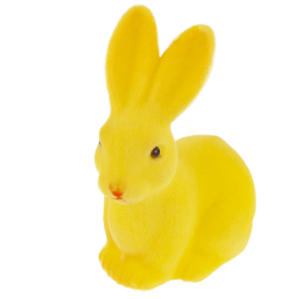 TG63605-10 velurový zajíček, velikonoční králíček, ozdoba na velikonoční aranžmá, velká, 15,5 cm