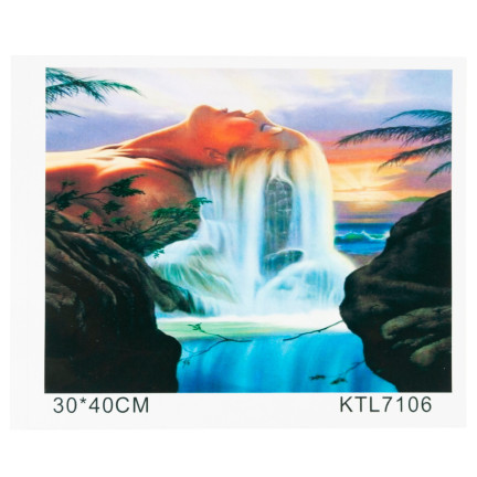 TG64616-4 obraz k malování podle čísel bez rámu 30x40 mýtický vodopád