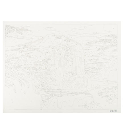 TG64616-4 obraz k malování podle čísel bez rámu 30x40 mýtický vodopád