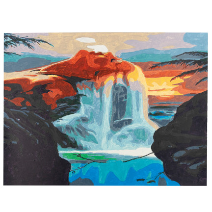 TG64616-4 obraz k malování podle čísel bez rámu 30x40 mýtický vodopád
