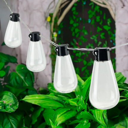 TG64622 solární LED girlanda, zahradní řetěz ve stylu loft, dekorativní, solární panel