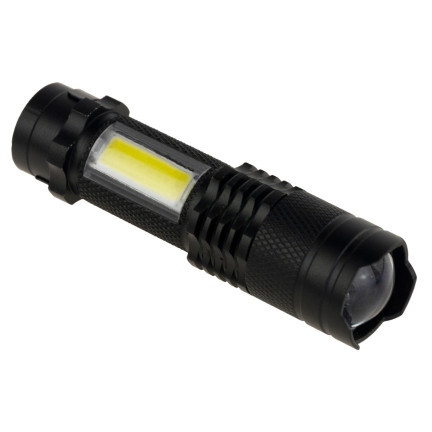 TG64636 taktická LED svítilna s zoomem, dioda Cree Q5, s USB + pouzdro