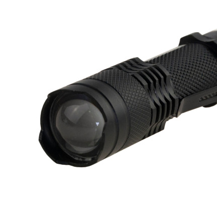 TG64636 taktická LED svítilna s zoomem, dioda Cree Q5, s USB + pouzdro