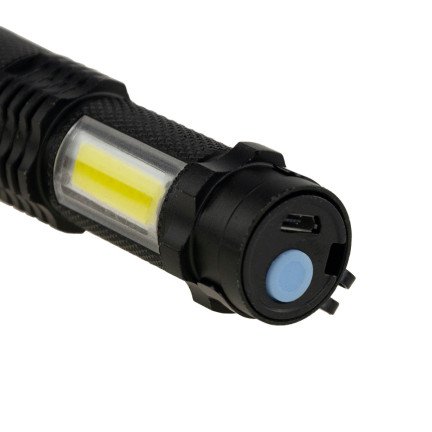 TG64636 taktická LED svítilna s zoomem, dioda Cree Q5, s USB + pouzdro