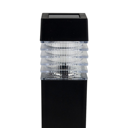 TG64670 – sada 4 ks solárních LED zahradních lamp k zapíchnutí, sloupek, černé, 39 cm