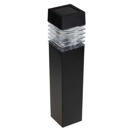 TG64670 – sada 4 ks solárních LED zahradních lamp k zapíchnutí, sloupek, černé, 39 cm