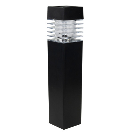 TG64670 – sada 4 ks solárních LED zahradních lamp k zapíchnutí, sloupek, černé, 39 cm