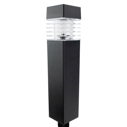 TG64670 – sada 4 ks solárních LED zahradních lamp k zapíchnutí, sloupek, černé, 39 cm