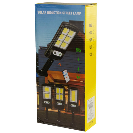 TG64681 LED pouliční lampa, solární svítidlo, 120 LED + dálkové ovládání