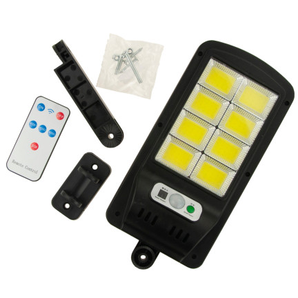 TG64681 LED pouliční lampa, solární svítidlo, 120 LED + dálkové ovládání