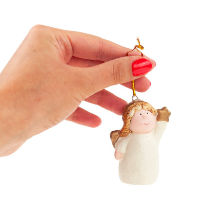 TG65964 vánoční ozdoba, figurka, přívěsek: vánoční ozdoby – Santa Claus, sněhulák, anděl, sob