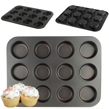 TG66027 forma na pečení muffinů, plech na 12 muffinů, s nepřilnavým povrchem