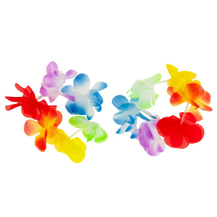 TG66240 havajské květiny, havajská sada „Aloha“ – náhrdelník, čelenka, náramky