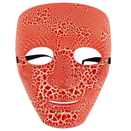 Ďábelská maska, červená, halloweenský kostým, s gumičkou, univerzální