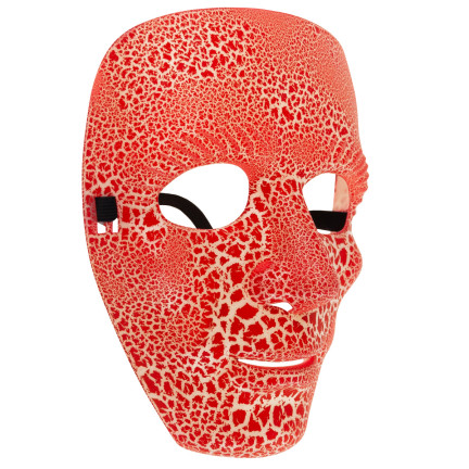 Ďábelská maska, červená, halloweenský kostým, s gumičkou, univerzální