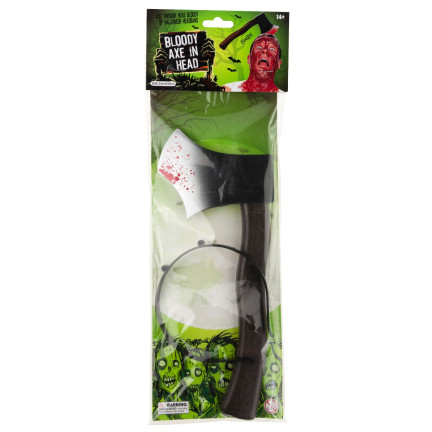 TG66292 čelenka s krvavou sekerou – halloweenský kostým