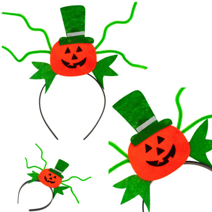 TG66294 čelenka na Halloween s motivem dýně, vhodná k kostýmu