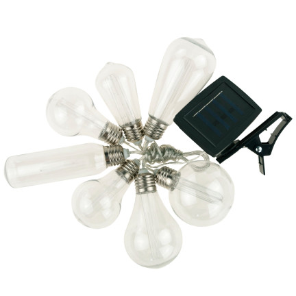 TG66778 solární lampa, zahradní LED girlanda, loftový světelný řetěz, solární žárovky