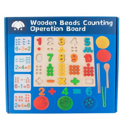 TG67012 dřevěná montessori skládačka pro výuku matematiky