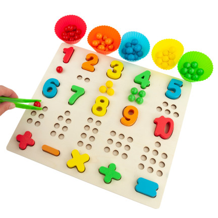 TG67012 dřevěná montessori skládačka pro výuku matematiky