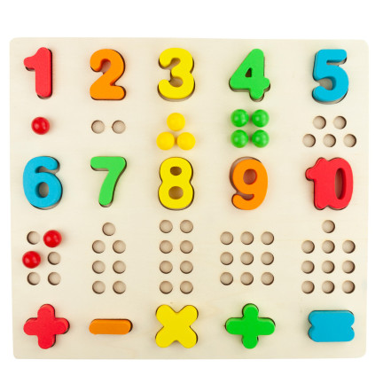 TG67012 dřevěná montessori skládačka pro výuku matematiky