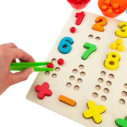 TG67012 dřevěná montessori skládačka pro výuku matematiky