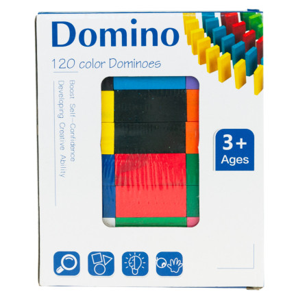 TG67014 Dřevěné domino kostky – velká skládačka, 120 dílů