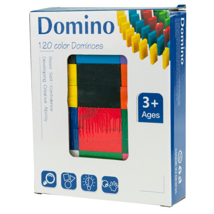 TG67014 Dřevěné domino kostky – velká skládačka, 120 dílů