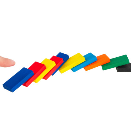 TG67014 Dřevěné domino kostky – velká skládačka, 120 dílů