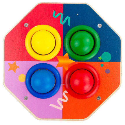 TG67016 Montessori hra s dřevěnými kolíčky + barevné kladívko na propichování