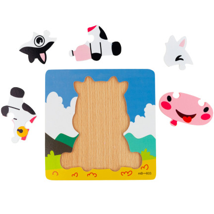 TG67017 dřevěná skládačka, puzzle, karamelka, vzdělávací kostky
