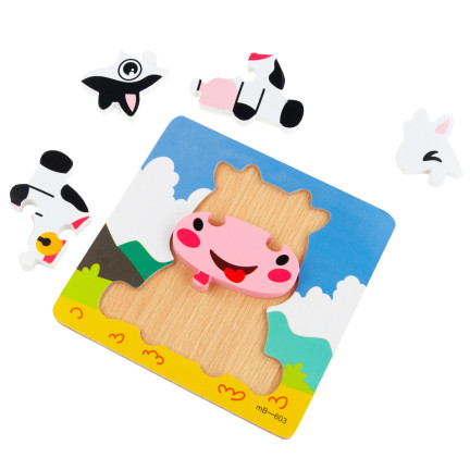 TG67017 dřevěná skládačka, puzzle, karamelka, vzdělávací kostky