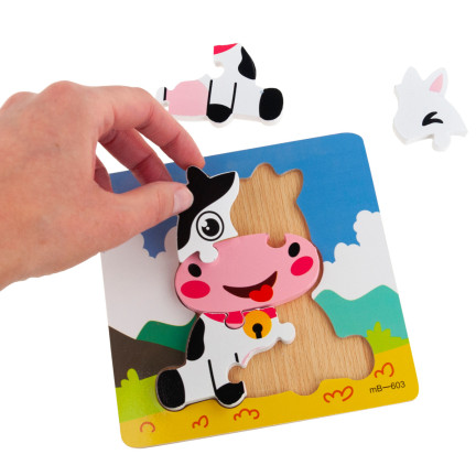 TG67017 dřevěná skládačka, puzzle, karamelka, vzdělávací kostky