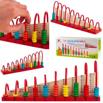 TG67018 počítadlo pro výuku počítání, tradiční dřevěné korálky, Montessori