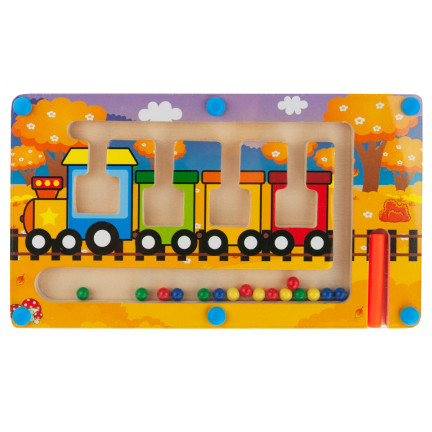 TG67022 dřevěný magnetický bludiště s vláčkem – Montessori