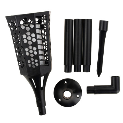 TG67269 solární lampa, LED pochodeň 3 v 1, zapichovací lucerna, nástěnné svítidlo, svítilna